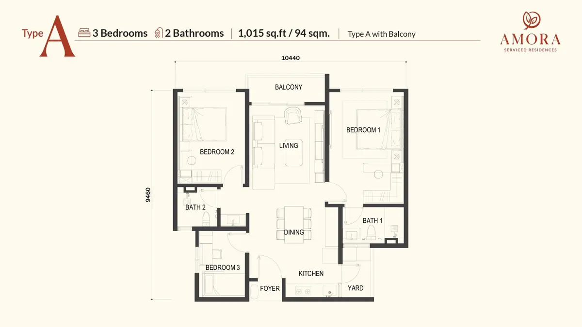 Type A2 floor plan