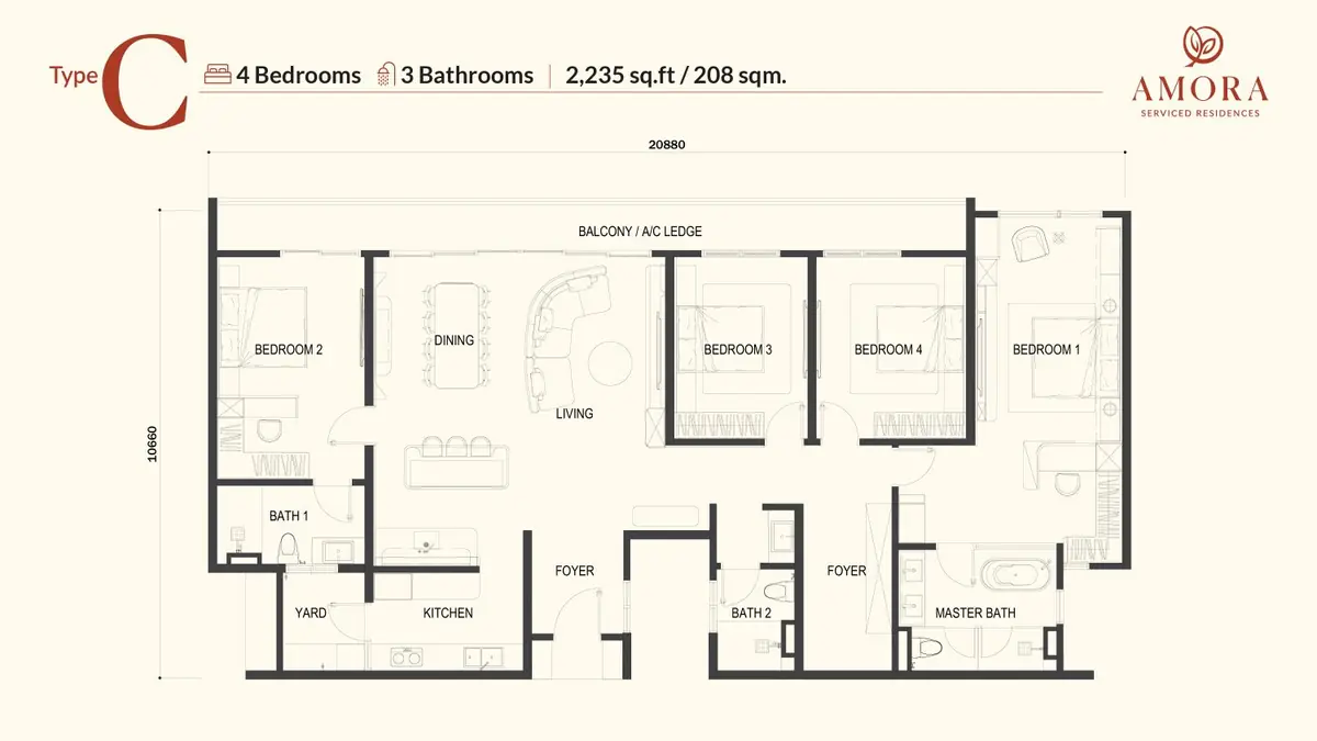 Type Penthouse floor plan