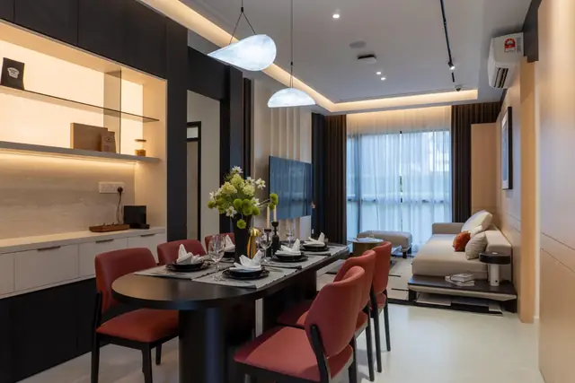 Dining and kitchen